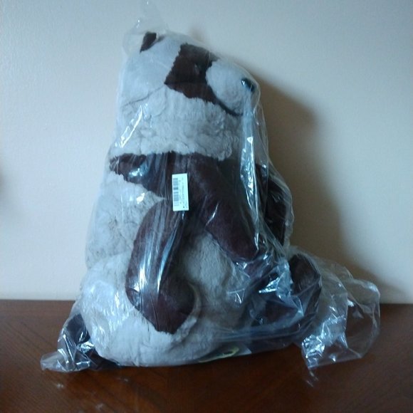 Tan and Dark Brown Raccoon Stuffed Animal Plush New in Original Bag - Picture 3 of 5